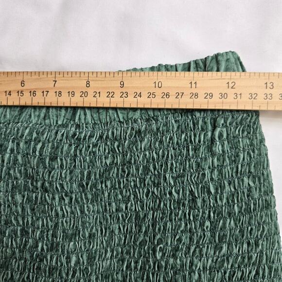 NWOT J.O.A. Smocked Ruffle Hem Skirt M Sheer Cottagecore Goblincore Feminine - Picture 10 of 11